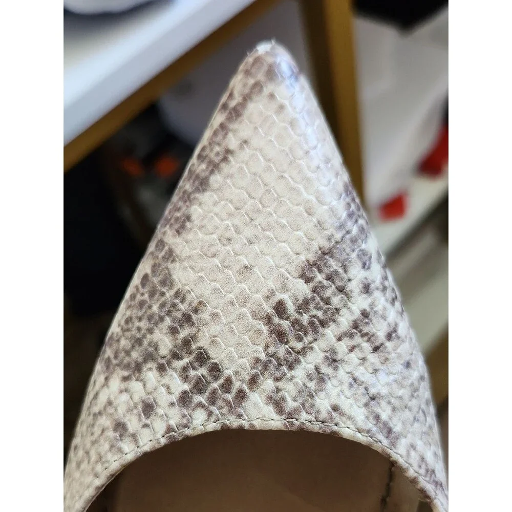BCBGeneration Faux Snakeskin Pointed Toe Pumps, 4